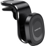Borofone - Car Holder Kyle - For Air Vent, Aluminum Alloy + Abs + Silicone, N38 Magnets, 4.7 - 6.5'' - Black - (BH40)