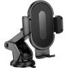 Borofone - Car Holder Rio - For Dashboard/Windshield, 360� Adjust, ABS, Silicone, 4.5-7'' - Black - (BH134)