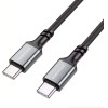 Borofone - Data Cable (BX83) - Type-C To Type-C, Silicone, Universal, 60W, 1m - Black