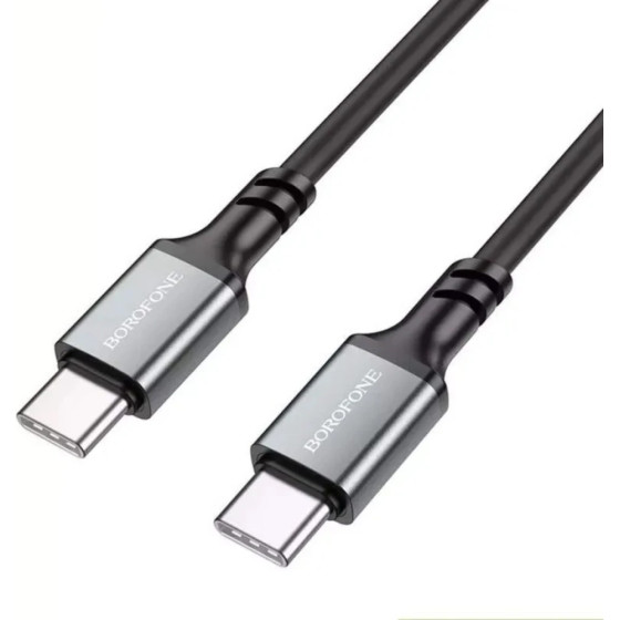 Borofone - Data Cable (BX83) - Type-C To Type-C, Silicone, Universal, 60W, 1m - Black