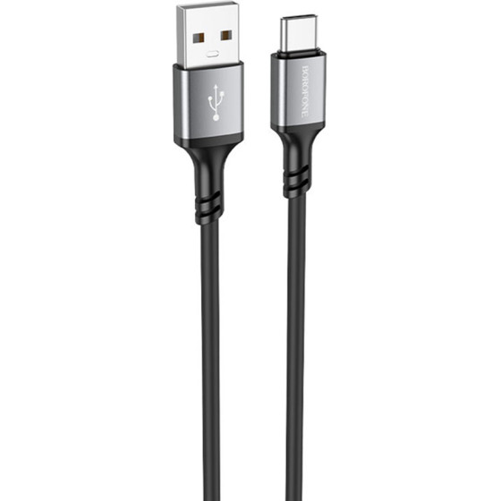 Borofone - Data Cable (BX83) - Usb To Type-C, Silicone, Universal, 3A, 1m - Black