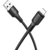 Borofone - Data Cable Certain Series (BX116) - Usb To Lightning, Nylon Braided, 2.4A, 1m - Black
