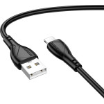 Borofone - Data Cable Energy Series (BX121) - Usb To Lightning, PVC, 2.4A, 1m - Black