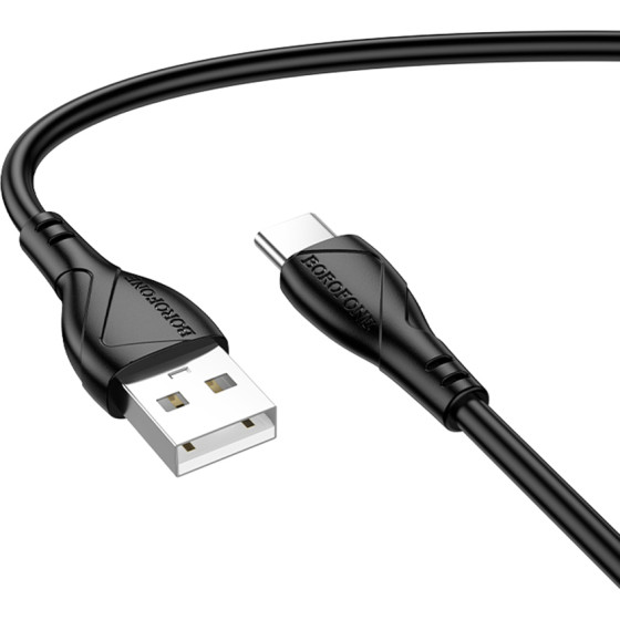 Borofone - Data Cable Energy Series (BX121) - Usb To Type-C, PVC, 3A, 1m - Black