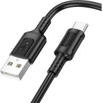 Borofone - Data Cable Feliz Series (BX111) - Usb To Type-C, PVC, Universal, 60W, 3A, 1m - Black