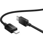 Borofone - Data Cable Placer Series (BX120) - Type-C To Lightning, Aluminum Alloy Shell, Nylon Braided Cable, 27W, 1m - Black
