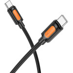 Borofone - Data Cable Silicone Series (BX114) - Type-C To Type-C, Silicone, 60W, 1m - Black