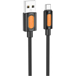 Borofone - Data Cable Silicone Series (BX114) - Usb To Micro-USB, Silicone, 2.4A, 1m - Black