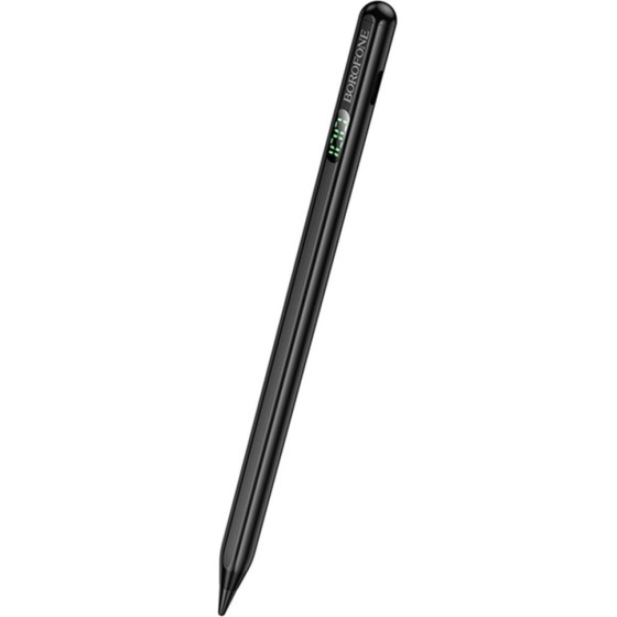 Borofone - Universal Active Capacitive Stylus Pen (BG100) - With Digital Display, 130mAh, Aluminum Alloy - Black