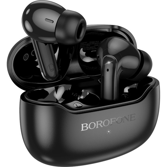 Borofone - Wireless Earbuds Shine (FQ1) - Bluetooth V5.4, TWS, 320mAh, Multipoint, Track Control, Siri Activation - Black