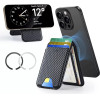 ESR - Classic Magnetic Wallet Stand - With Magnetic Ring, Vegan Leather, Adjustable, 3x Slots - Carbon Fiber - (3C13210300664)