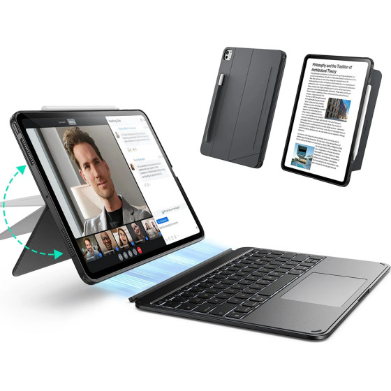 ESR - Shift Keyboard Case - Ipad Pro 13 (2024) / Ipad Pro 13 (2025) - Dark Gray