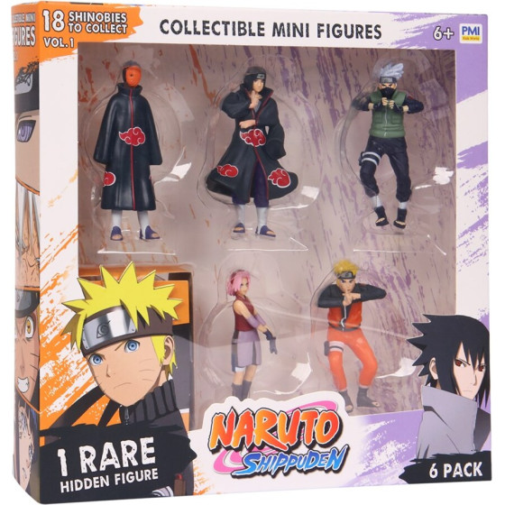 P.M.I. Kids World Naruto Shippuden Figures - 6 Pack Deluxe Edition VER. A - (NSH2060A)