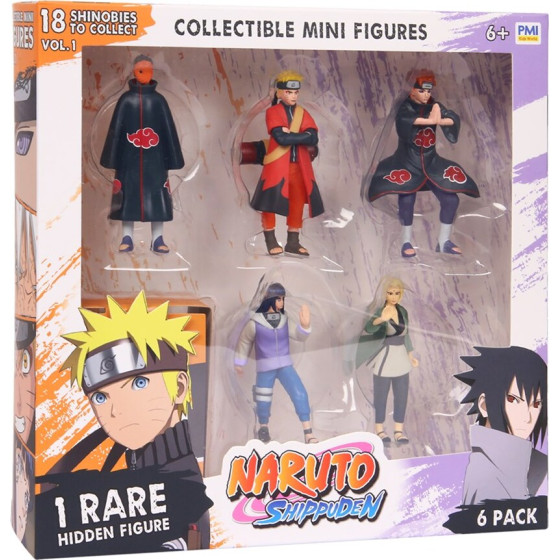 P.M.I. Kids World Naruto Shippuden Figures - 6 Pack Deluxe Edition VER. D - (NSH2060D)