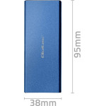 QOLTEC Enclosure | M.2 Ssd Drive | Sata | NGFF| Usb 3.0 | Super Speed 5Gb/s | 2TB | Blue - (51832)