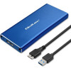 QOLTEC Enclosure | M.2 Ssd Drive | Sata | NGFF| Usb 3.0 | Super Speed 5Gb/s | 2TB | Blue - (51832)