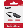 SBS Audio Adapter Type C To Jack 3.5 Black - (TJACKTYCCHARGK)