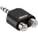 SBS Ekon By Audio Adapter Jack 3.5 To 2X Rca Female Black - (SPLITJACK1M2RC)