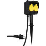 Vivanco 2WAy Outdoor (2 X Schuko) ��������� With Ground Spike 3m Black - (DOUBSOCGARDE)