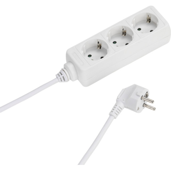 Vivanco 3WAy (3 X Schuko) ��������� 1.4m White - (VVELSTR3SCHW)