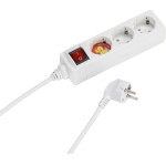 Vivanco 3WAy (3 X Schuko) With Switch ��������� 1.4m White - (VVELSTR3SCHSWW)