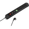 Vivanco 5WAy (5XSchuko) ��������� With Switch 1.4m Black - (VVELSTR5SCHSWP)