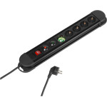 Vivanco 5WAy (5XSchuko) ��������� With Switch 1.4m Black - (VVELSTR5SCHSWP)