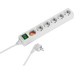 Vivanco 6WAy (6XSchuko) With Shutter ��������� 1.4m White - (VVELSTR6SCHSWW)