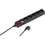 Vivanco 6WAy ��������� Switch 1.4m Black - (VVELSTR6SCHSWK)