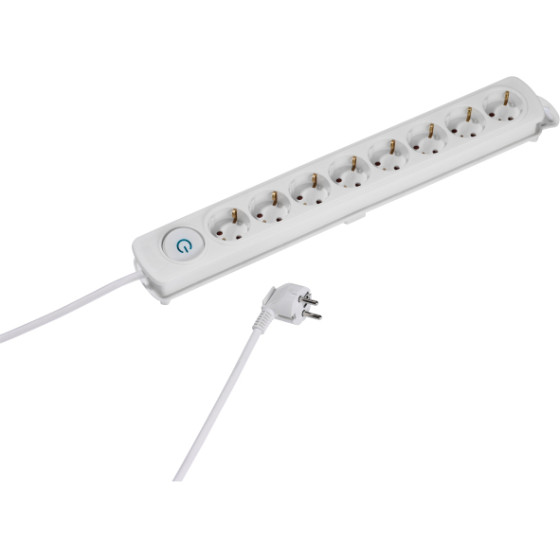 Vivanco 8WAy (8XSchuko) With Shutter ��������� 1.4m White - (ELSTR8SCHSWCOW)