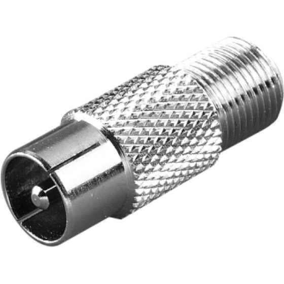 Vivanco Aerial Coax Plug To Socket Adapter - (VVSATADAPTFFAN)