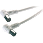 Vivanco Antenna Cable Angle Connectors 90dB 3m White - (VANCABMF30090W)