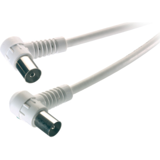 Vivanco Antenna Cable Angle Connectors 90dB 3m White - (VANCABMF30090W)