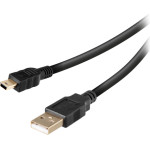 Vivanco Data Cable Usb 2.0 To Mini Usb 1.8m Black - (VVITUSBAMINB18)