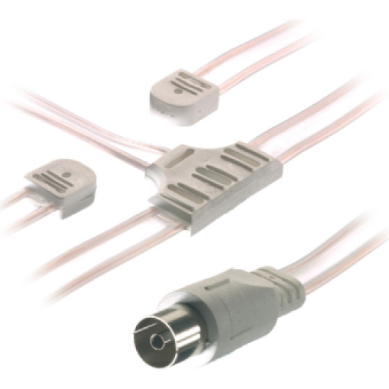 Vivanco Fm Antenna 75oHm 0.5m Coax Socket - (VVANDIPOLEVHF)