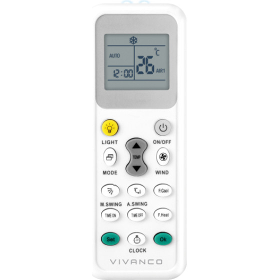 Vivanco Remote Control For Air Condition Universal Black - (VVREMOTEAIR)