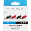 Vivanco Speaker Banana Plugs Screw Type - (VVAADBAN4PCS)