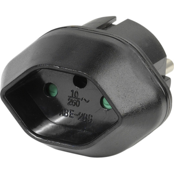 Vivanco Travel Adapter Swiss To Schuko Plug - (VVTRAVADCH-SCH)