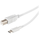 Vivanco Type C Usb To Type B Usb Printer Cable 1.8m White - (VVITCABUSBBTYC)