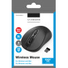 Vivanco Wireless Mouse Optical Ergonomic Design And Silent Click Black - (VNITMOUSEBTK)