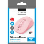 Vivanco Wireless Mouse Optical Ergonomic Design And Silent Click Pink - (VNITMOUSEBTP)