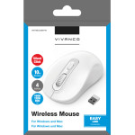 Vivanco Wireless Mouse Optical Ergonomic Design And Silent Click White - (VNITMOUSEBTW)