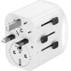 Gembird Grounded Universal Travel Power adapter, 15 W, White - (TPA-EU2A1C15-01-W)