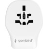 Gembird Universal Travel Power adapter, 20 W, White - (TPA-1A2C20-02-W)