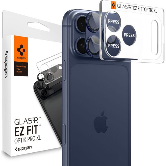Spigen Optik Pro Xl GLAS.Tr ''Ez FIT'' Camera Protector Iphone 17 Pro Blue - (AGL10646)