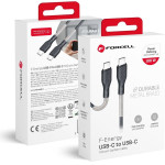 FORCELL F-Energy Carbon CB-04C Cable Type C To Type C Pd QC4.0 5A 100W 1 m black