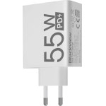 BlackView TYPE-C Gan Power Adapter 55W White - (BV-PA-55W)