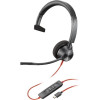 HP - Inc Poly Blackwire 3310 Headset Monaural Microsoft Teams Certified USB-C +USB-C/A Adapter - (8X216AA)