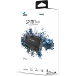 cardo Spirit Hd Duo Motorcycle Intercom 2 Channels 600 m Black - (SPRT0102)