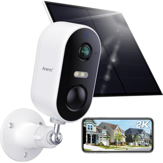 Arenti Wire-Free Outdoor Uhd 2.5K/4MP Pan Tilt Zoom 4G/Lte Battery Camera With Solar Panel - (GO3G+SP2)